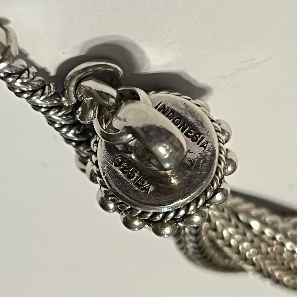 BA Suarti Sterling Twisted Wheat Bracelet Toggle Clasp - Picture 4 of 4